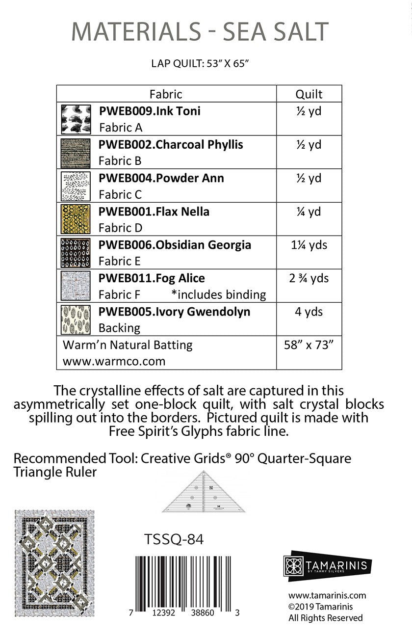 Sea Salt Quilt Pattern Tamarinis