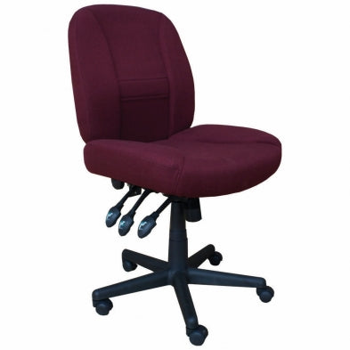 Horn Of America Chair Black With Burgundy Upholstery Model # 17090C