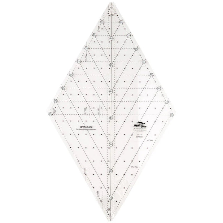 Creative Grids Non-Slip 60 Degree Diamond Ruler