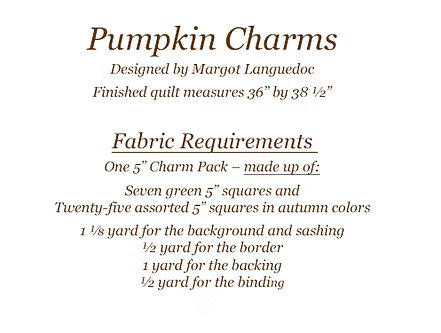 Pumpkin Charms by The Pattern Basket