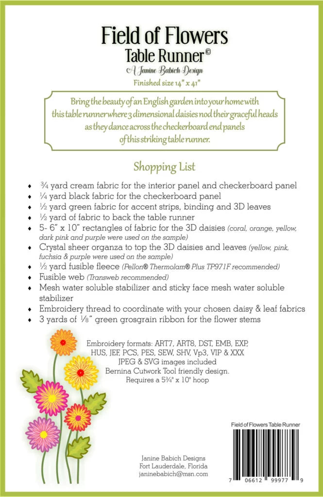Field Of Flowers Table Runner