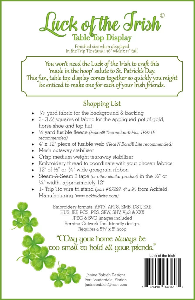 JBD Luck Of The Irish Table Top Display