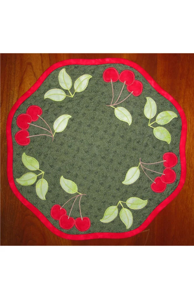 Petite Table Toppers Col 1- Fruits Machine Embroidery