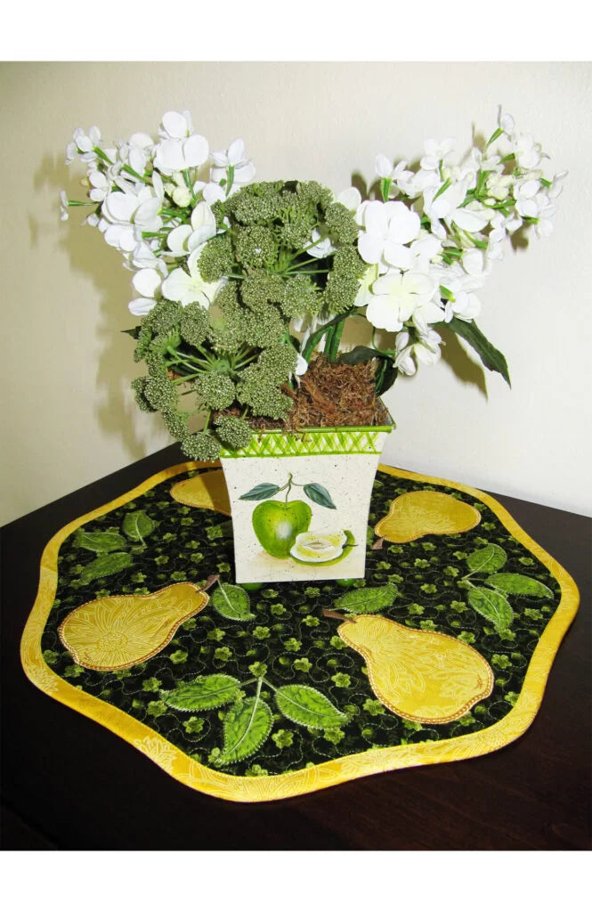 Petite Table Toppers Col 1- Fruits Machine Embroidery