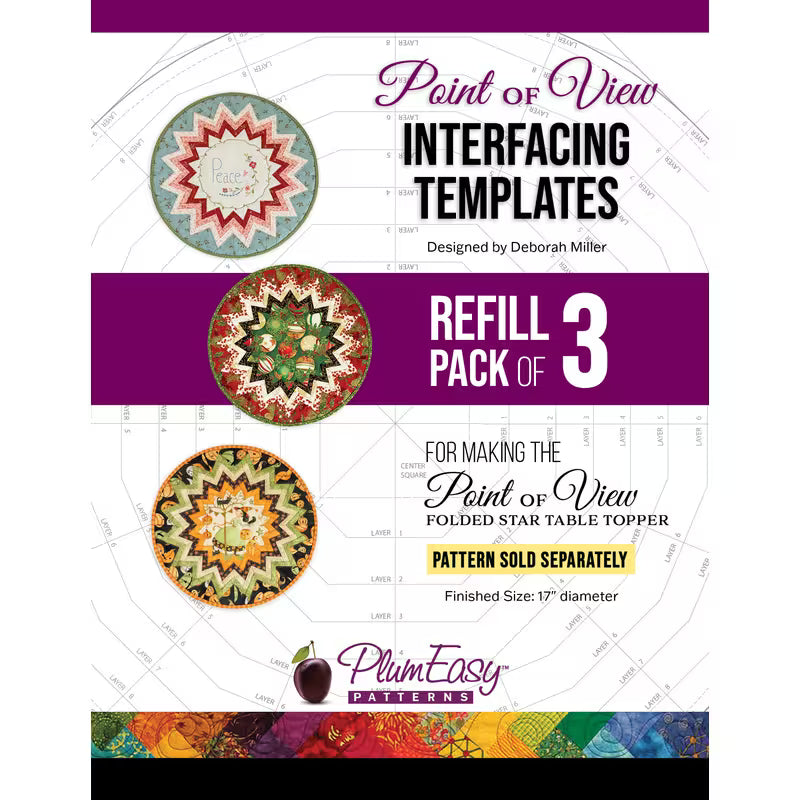 Point of View Folded Star Table Topper Interfacing Templates
