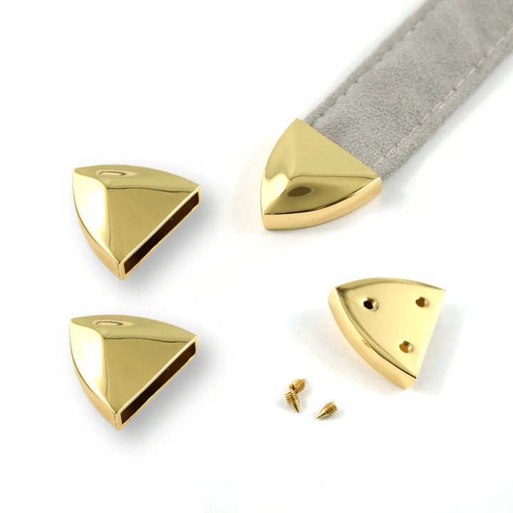Emmaline Pointed Strap End Cap 4 pack 1" Gold