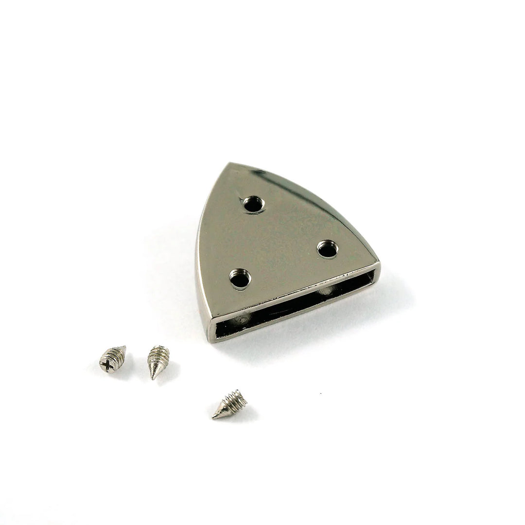 Strap End Caps Pointed Nickel