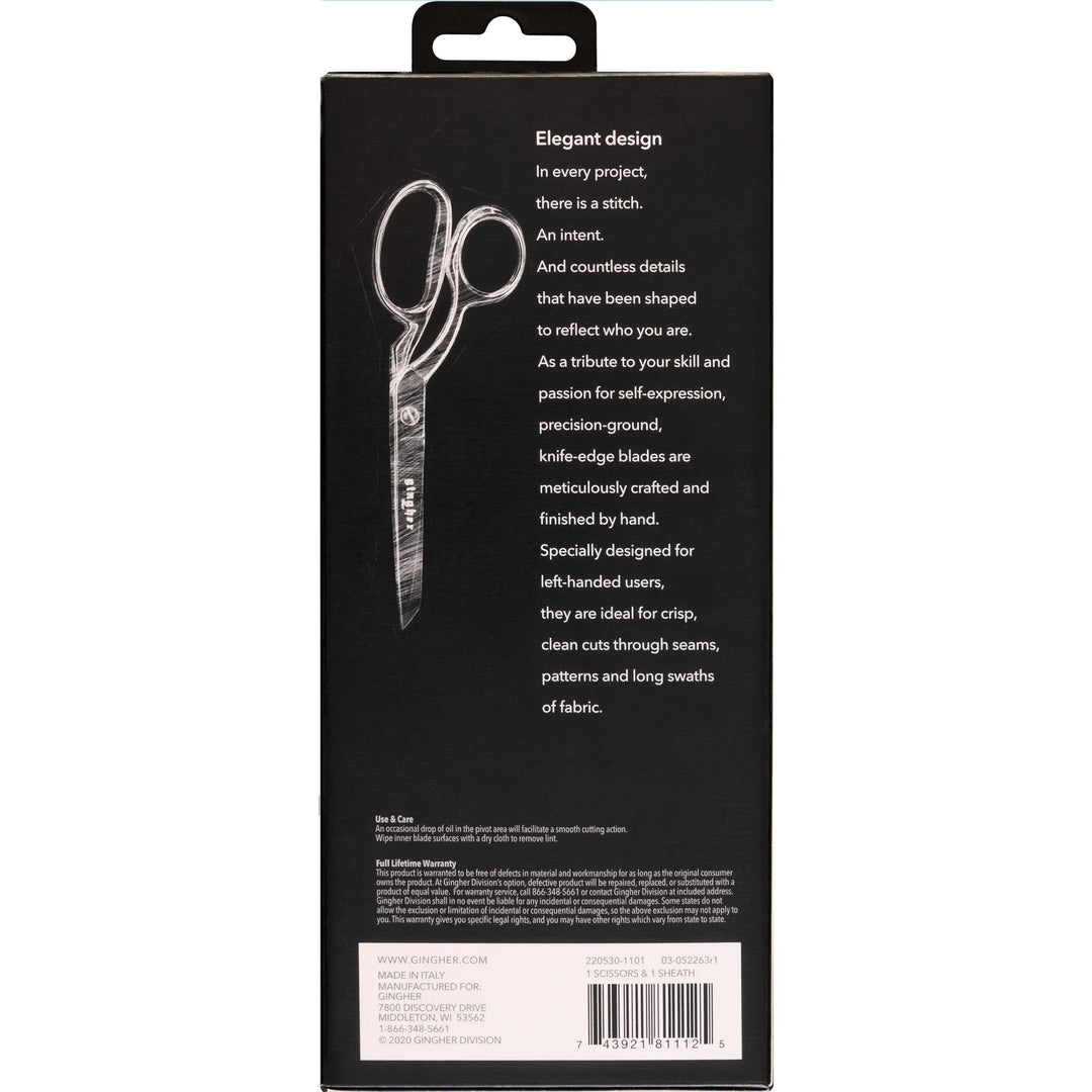 Gingher 8" Left-Handed Dressmaker Shears