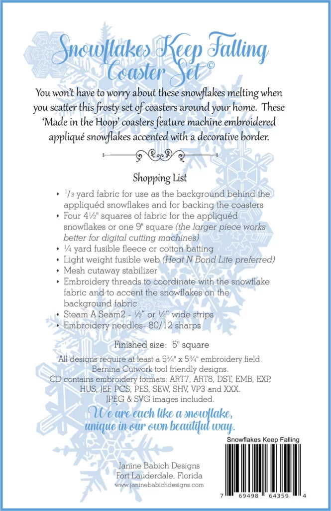 Snowflakes Keep Falling Coaster