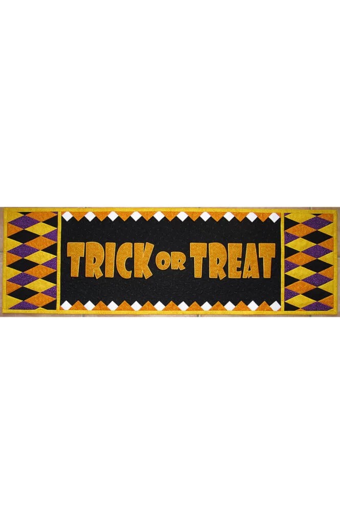 Trick Or Treat Table Runner Machine Embroidery