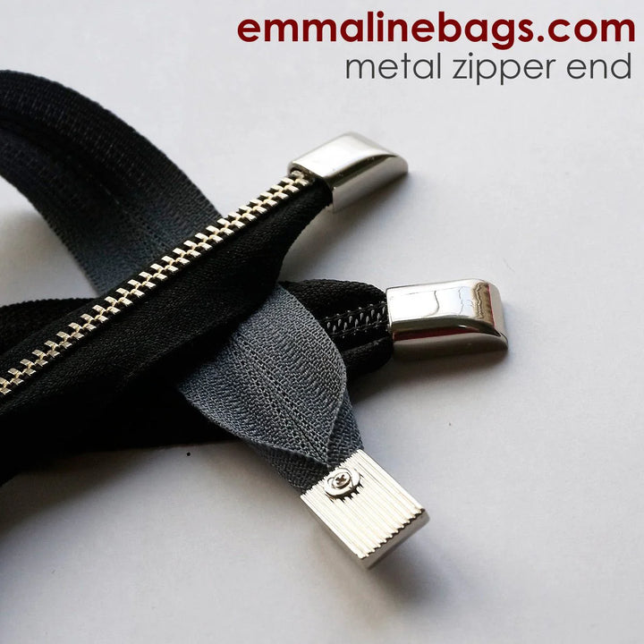 Emmaline- 5 Pack Zipper Ends Nickel